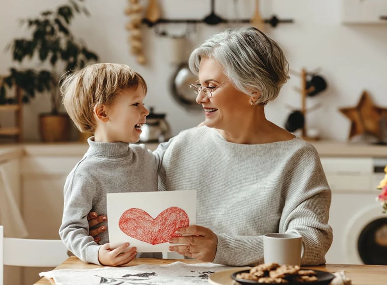 senior woman with her grandson