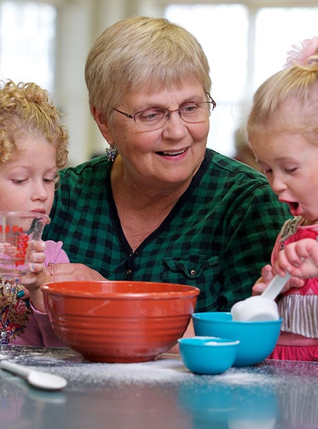 grandmother with her nephews