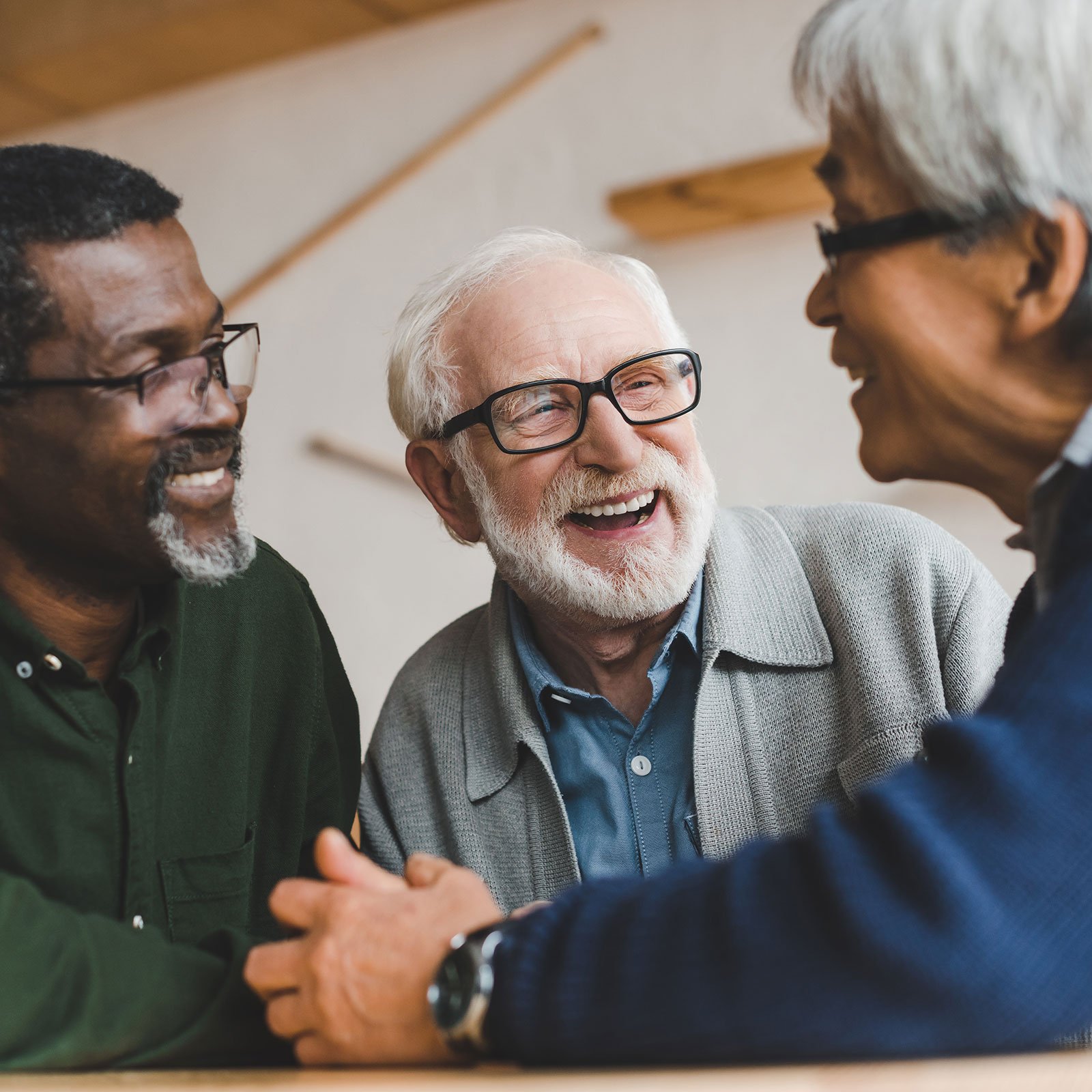 senior friends spending time together
