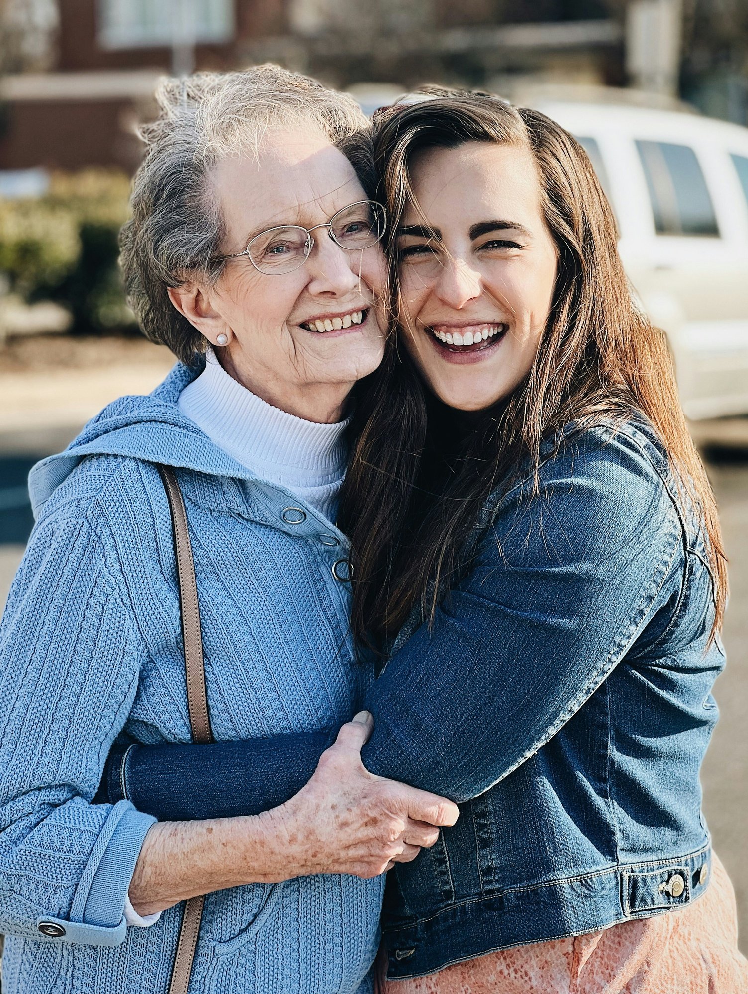 young volunteer with older woman